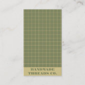 モダン深いグ市松模様にループQRコード 名刺 (正面)