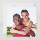 モダン深いシーブルーグリーン結婚リー 招待状 (裏面)