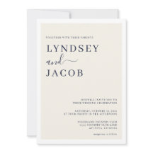 モダン深いネイビーブルー&クリームズ結婚ーズ