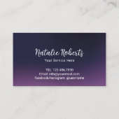 モダン深いパープル美しいサロン&スパロイヤリティ ロイヤリティカード (裏面)