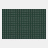 モダン深いフォレストグリーンお洒落ミニマリストドット ラッピングペーパーシート (正面3)