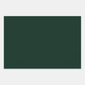 モダン深いフォレストグリーンお洒落ミニマリストドット ラッピングペーパーシート (正面2)