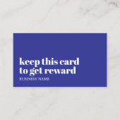 モダン深いブルーホワイト美しいはっきりしたサロン ロイヤリティカード (正面)