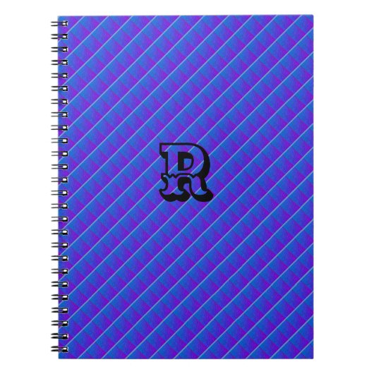 モダン深いブルー可愛いスパイラルフォトノート ノートブック (正面)