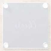 モダン深いブルー《写真》ぼけ味応援ガラスコースター ガラスコースター (裏面)