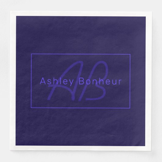 モダン深い紫色 |名カッコいい前&モノグラム (正面)