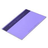 モダン深い紫色 |名カッコいい前&モノグラム ノートパッド (アングル)