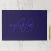 モダン深い紫色 |名カッコいい前&モノグラム ペーパーパッド (インサイチュ)