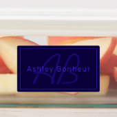 モダン深い紫色 |名カッコいい前&モノグラム ラベル (貼付)