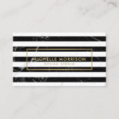 モダン混合大理石ストライプインテリア設計者 名刺 (正面)