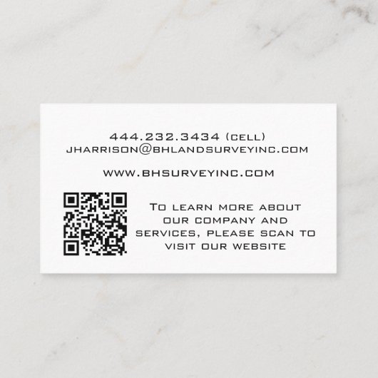 モダン測量士QRコード 名刺 (裏面)
