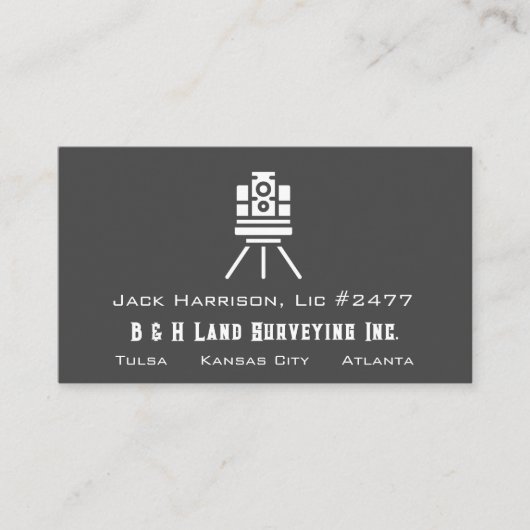 モダン測量士QRコード 名刺 (正面)