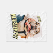 モダン漫画シンプルグランジカスタムPet Photo フリースブランケット (正面(横))