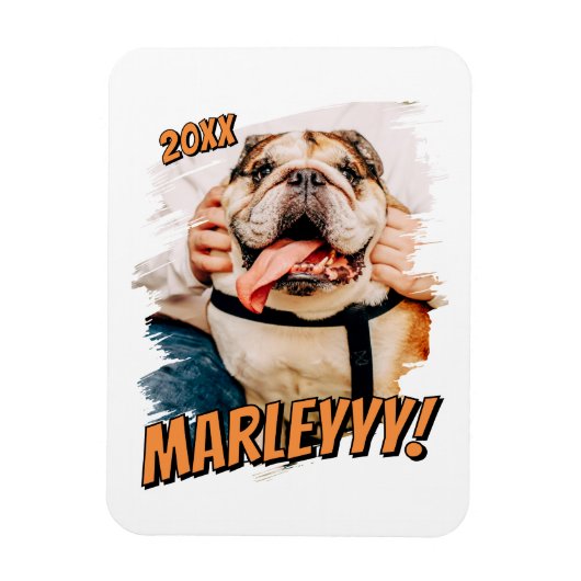 モダン漫画シンプルグランジカスタムPet Photo マグネット (縦)