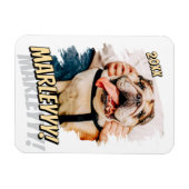 モダン漫画シンプルグランジカスタムPet Photo マグネット (横)