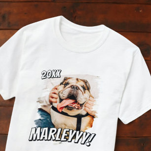 モダン漫画シンプルグランジカスタムPet Photo Tシャツ