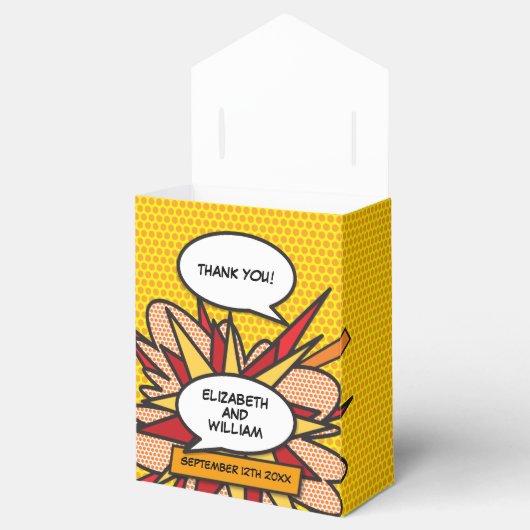 モダン漫画ブックおもしろい幾何学的結婚式の引き出物ボックス フェイバーボックス (オープン)