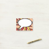 モダン漫画ブック音声バブルのポストイット注記 ポストイット (デスク上)