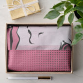 モダン漫画ポップ・アートのブックアートオブウーマン顔 薄葉紙 (ギフト)