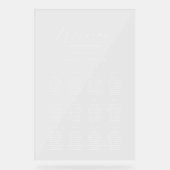 モダン澄ん座席表 アクリルサイン (正面)