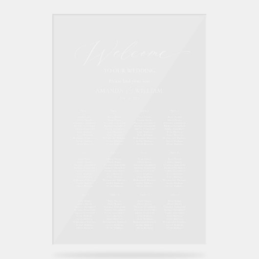 モダン澄ん座席表 アクリルサイン (正面)