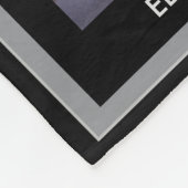 モダン灰色の黒い家族の写真集モノグラムの フリースブランケット (角)