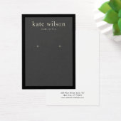 モダン炭ブラックア縁どイヤリングディスプレイカード (デスク)