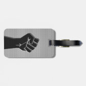 モダン炭素繊維スタイル ラゲッジタグ (裏面横)