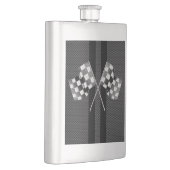 モダン炭素繊維ストライプスタイルのレーシングフラグ フラスク (右)