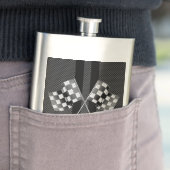 モダン炭素繊維ストライプスタイルのレーシングフラグ フラスク (インサイチュ)