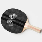 モダン炭素繊維ストライプスタイルのレーシングフラグ 卓球ラケット (横)