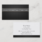 モダン炭素繊維ブラック名刺 名刺 (正面/裏面)