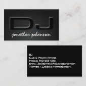 モダン炭素繊維プロフェッショナルDJ名刺 名刺 (正面/裏面)