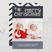 モダン点々のある文字写真テンプレート シーズンカード (正面/裏面)