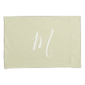 モダン無地のモノグラムの緑 枕カバー (正面右)