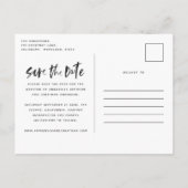 モダン熱帯スタイリッシュ結婚葉書 インビテーションポストカード (裏面)