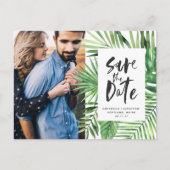 モダン熱帯スタイリッシュ結婚葉書 インビテーションポストカード (正面)