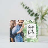 モダン熱帯スタイリッシュ結婚葉書 インビテーションポストカード (スタンド正面)