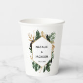 モダン熱結婚帯抽象芸術絵を描 紙コップ (裏面)