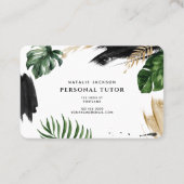 モダン熱絵を描水色 名刺 (裏面)