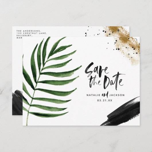 モダン熱絵を描結婚抽象芸術 案内ポストカード (正面/裏面)