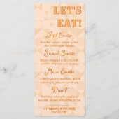 モダン燃カラフル焼オレン結婚ジ メニュー (正面)