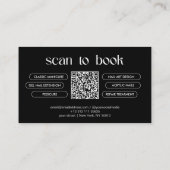 モダン爪、 ネイルテックサロン名刺 名刺 (裏面)