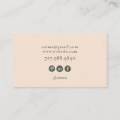 モダン爪、 ネイルテック写真名刺 名刺 (裏面)