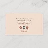 モダン爪、 ネイルテック写真名刺 名刺 (裏面)