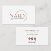 モダン爪、 ネイルテック名刺 名刺 (正面/裏面)