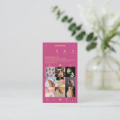 モダン爪、 ネイルテック美学ピンク金ゴールドインスタグラム 名刺 (スタンド正面)