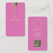 モダン爪、 ネイルポリッシュ爪、 ネイル美しいサロンピンク 名刺 (正面/裏面)