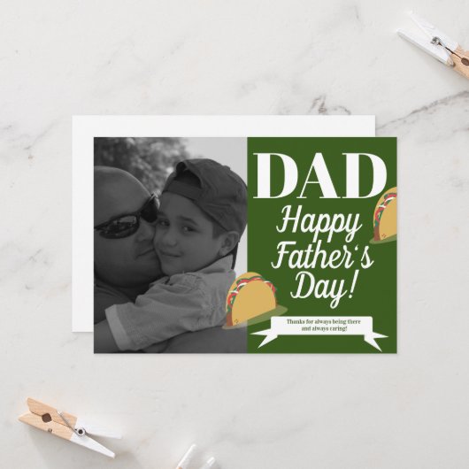 モダン父の日タコアイソメ カード (正面/裏面インサイチュ)