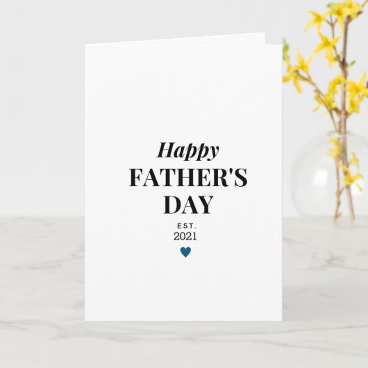 モダン父の日 カード (黄色い花)